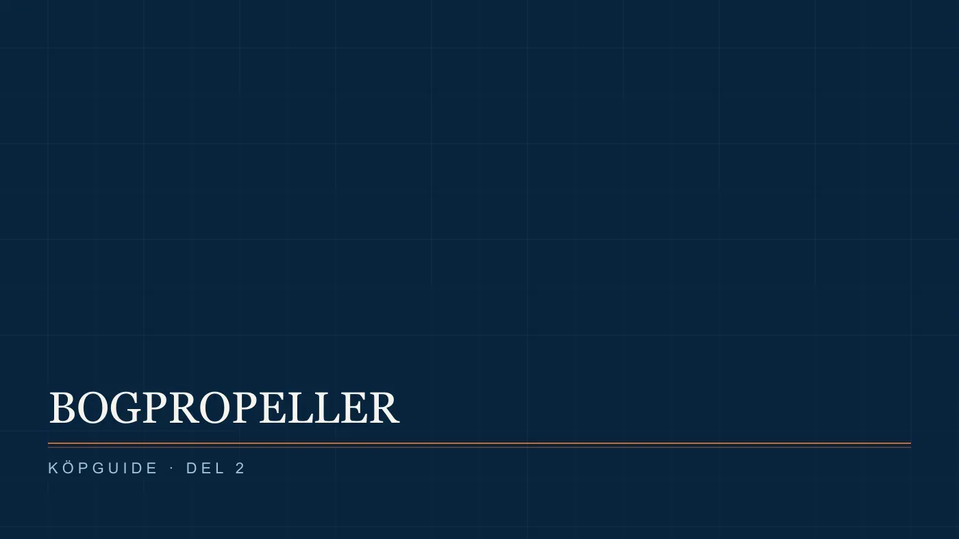 Illustrerad genomgång av installation och montering av bogpropeller