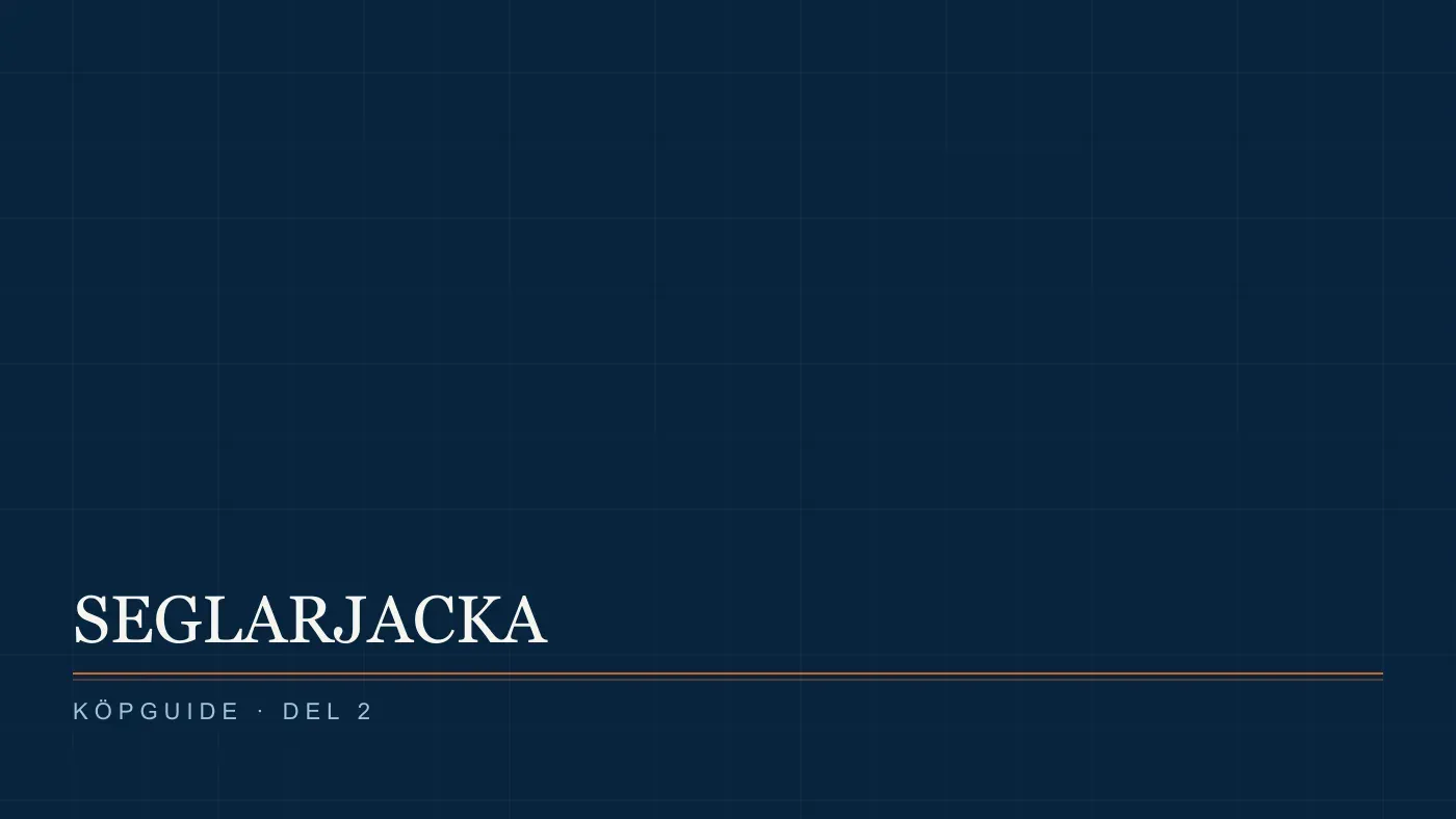 Illustration som visar konstruktionsval för seglarjackor